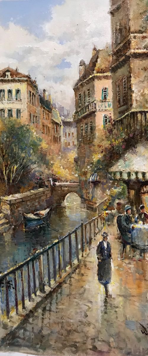 Cafe by the river by W. Eddie