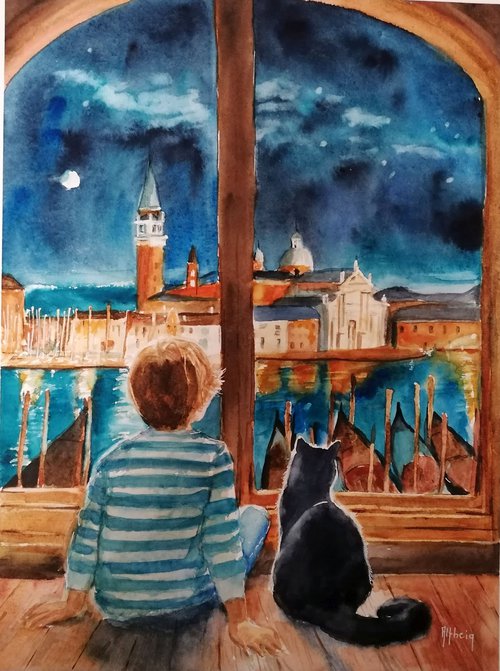 View of Venice by Martine Vinsot