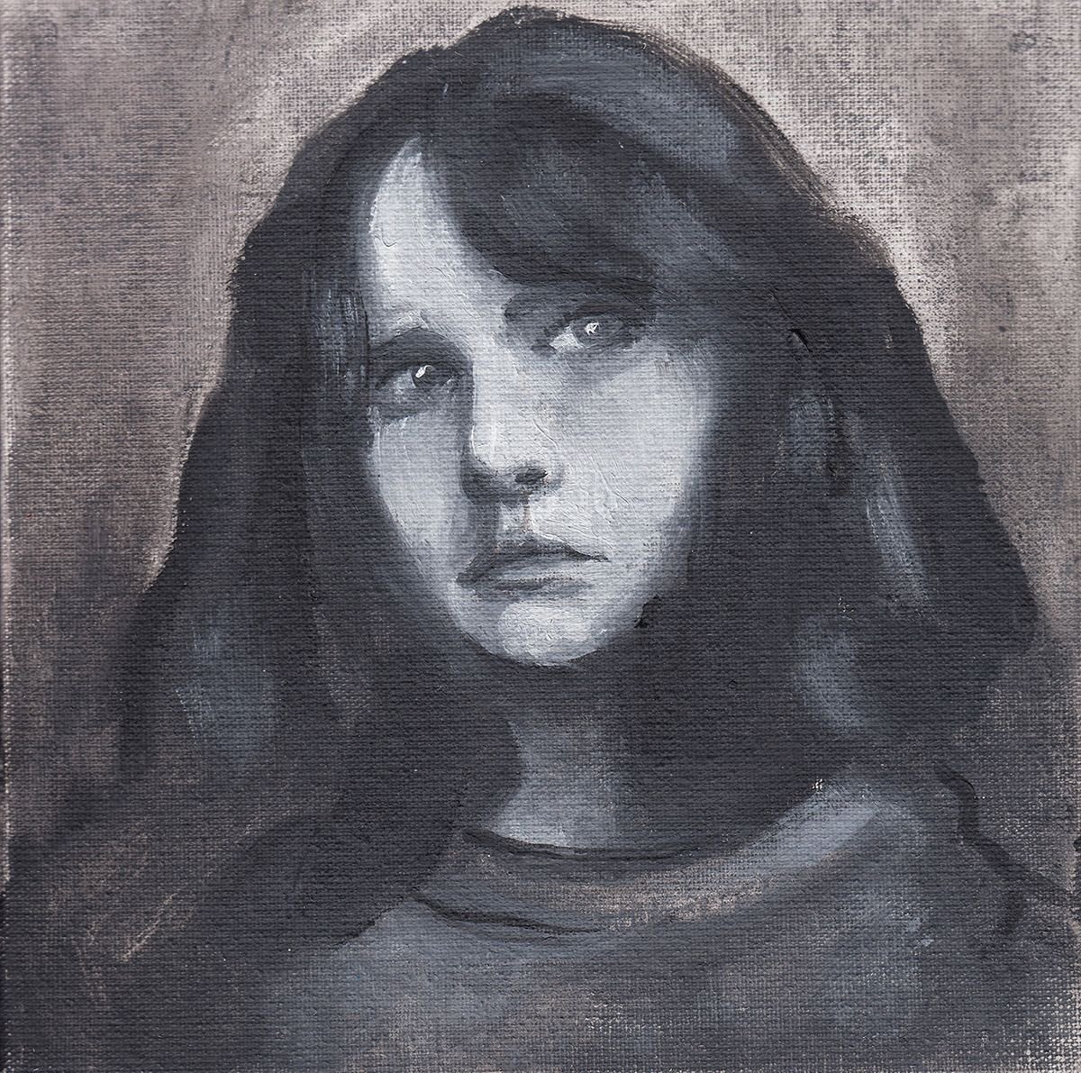 Female portrait in gray by Anton Maliar