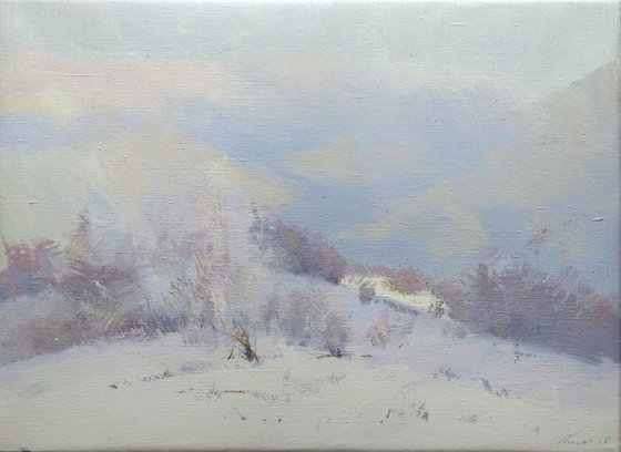 Winter painting - White carpet