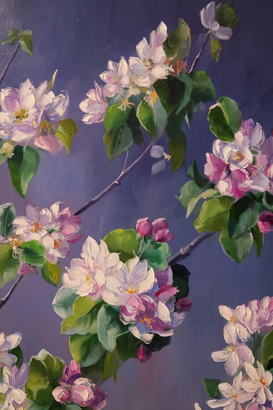 "Still life with flowering branches"