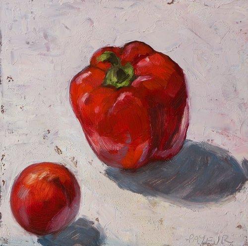 red pepper and fruit by Olivier Payeur