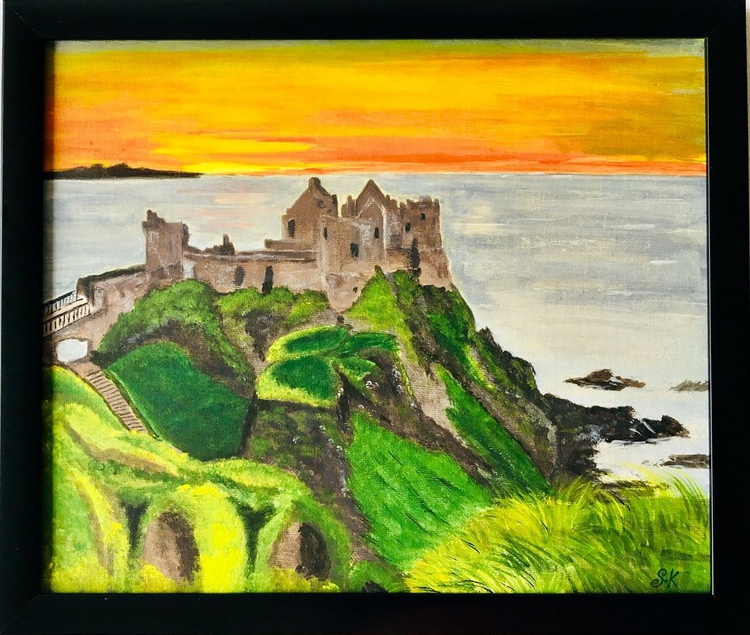 Dunluce Castle 2015 Acrylic Painting By Zara Artfinder