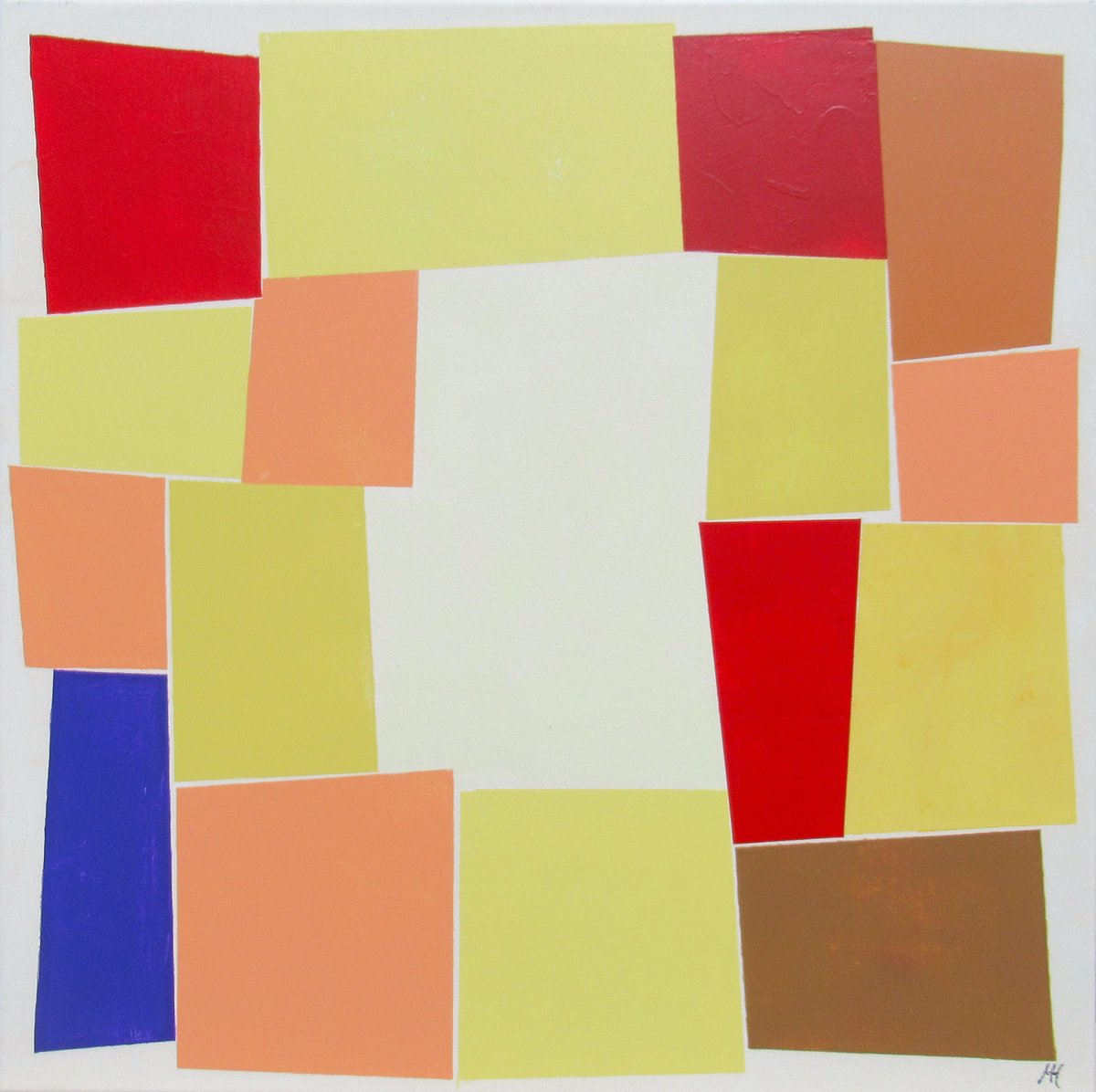 Abstract Acrylic Painting By Megha Hendrick., 20 X 20", Aspects # 10., Original Artwork