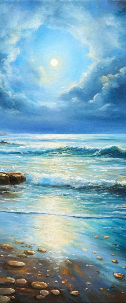 Moonlight Seascape Fantasy by Behshad Arjomandi