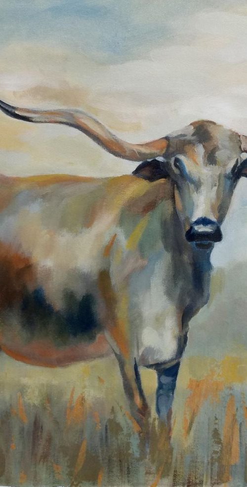 Longhorn Cow by Silvia  Vassileva