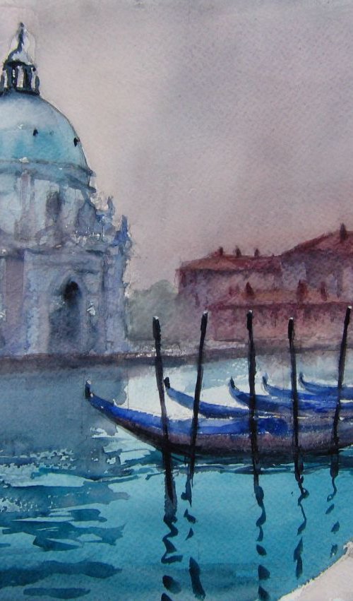 Venice blues.... by Goran Žigolić Watercolors