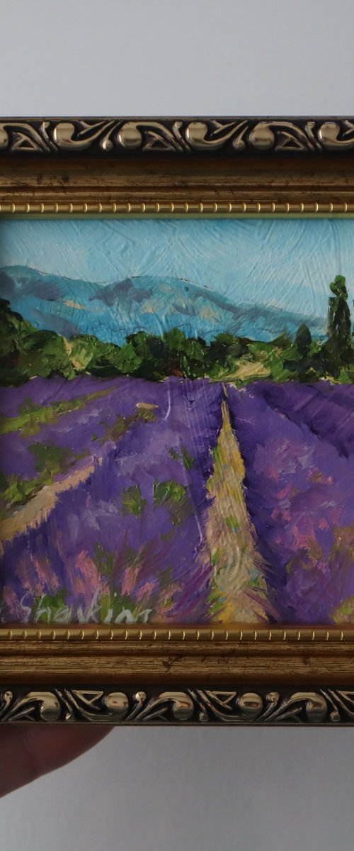 Lavender Field Painting by Natalia Shaykina