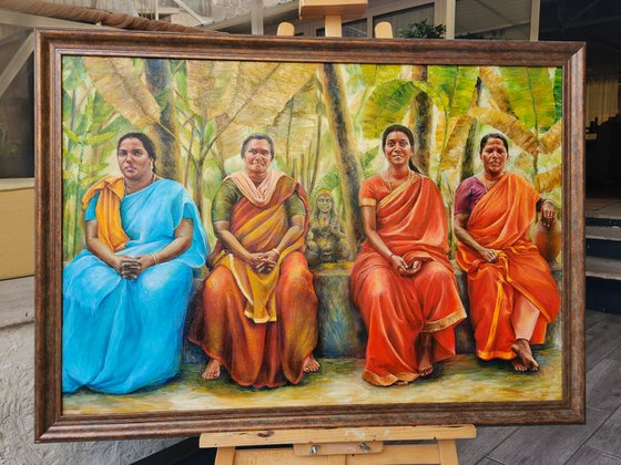 Four Women In A Banana Grove (Four Elements)