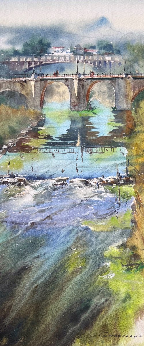 Bridge of Quiet Waters Spain by Eugenia Gorbacheva