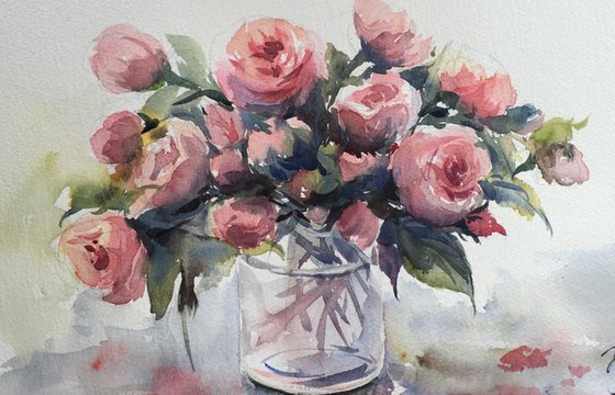 Vase of roses 8