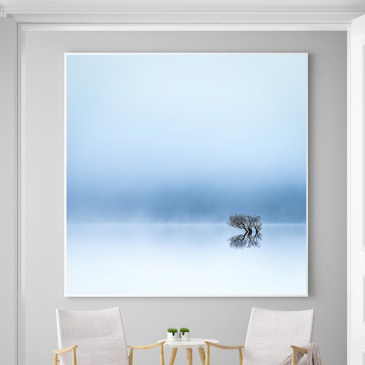 Impressionistic Landscape Photograph By Lynne Douglas, 60 X 60", Lost In The Mist....., Original Artwork
