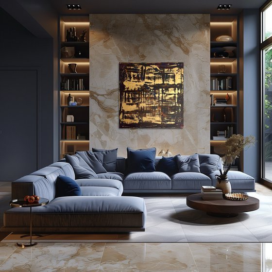 Gold Leaf 70x70x2 cm