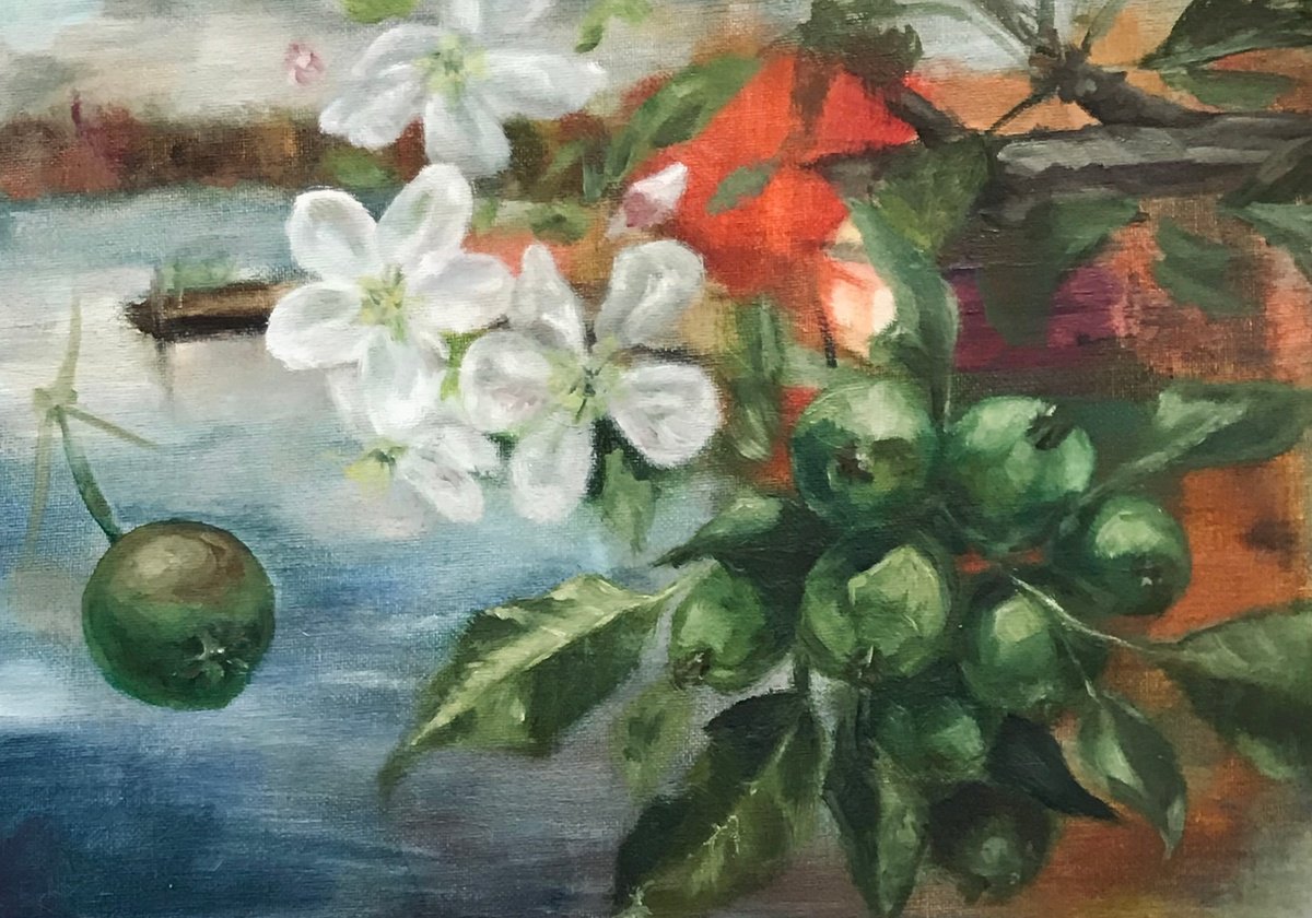Spring Apple Tree By Marina Deryagina, 14 X 10, Artwork For Sale On Artfinder