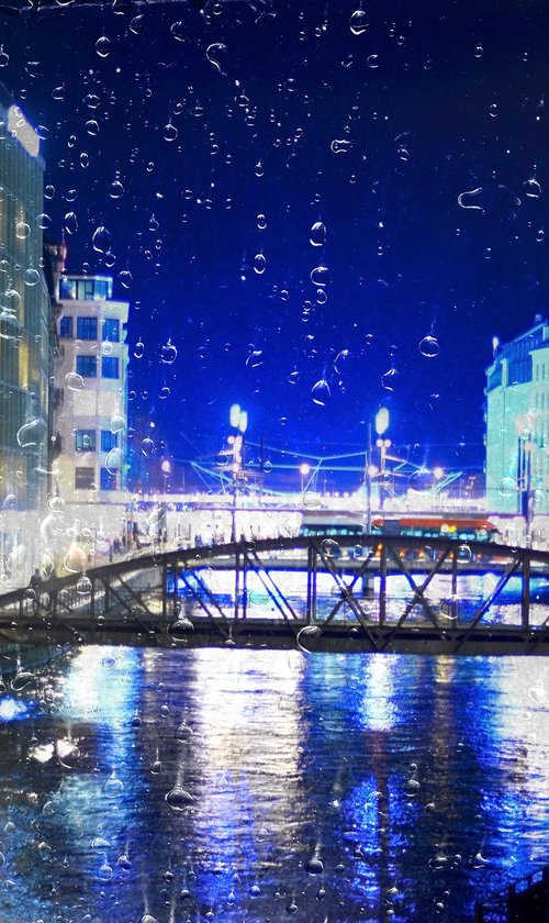 " Rainy night. Geneva " Limited Edition 1 / 15 by Dmitry Savchenko