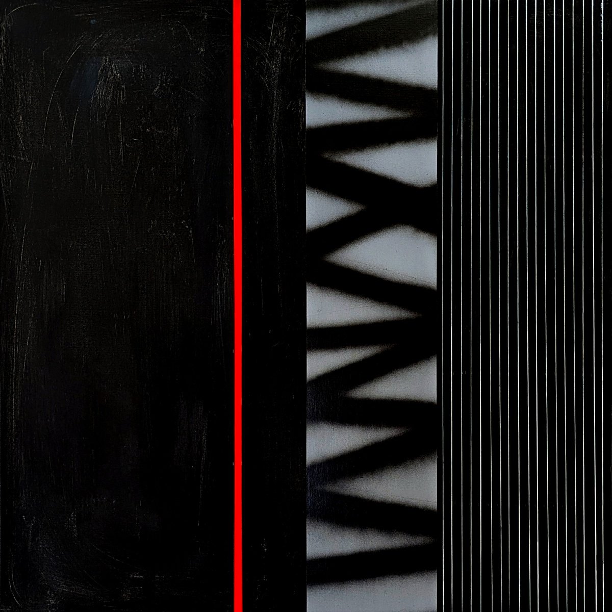 Abstract Acrylic Painting By Tehos, 39 X 39", Tehos - Abstraction B01-2025, Original Artwork