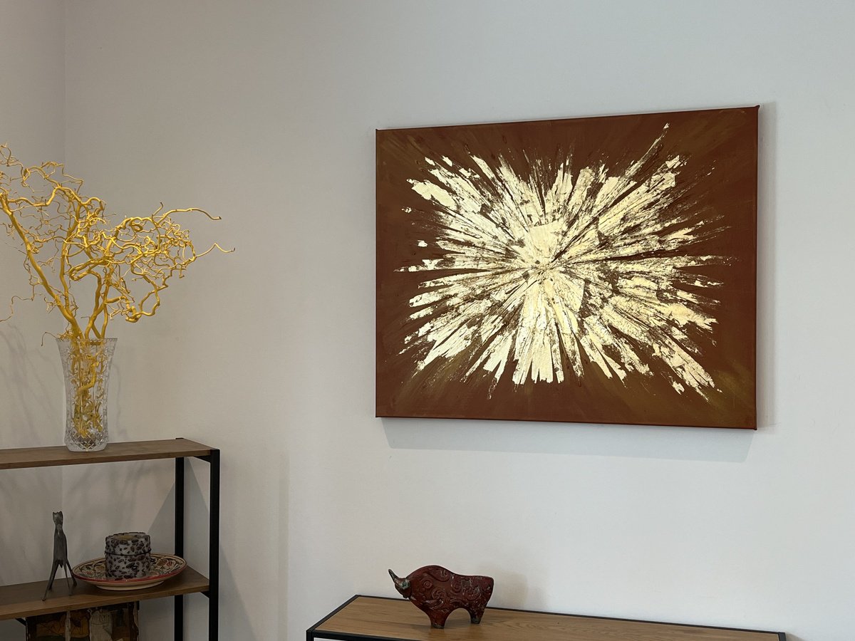 Gold Star Abstract by Exclusive Arts