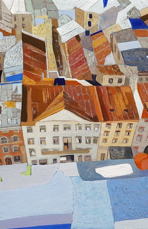 Urban landscape oil artwork by Kate Kulish