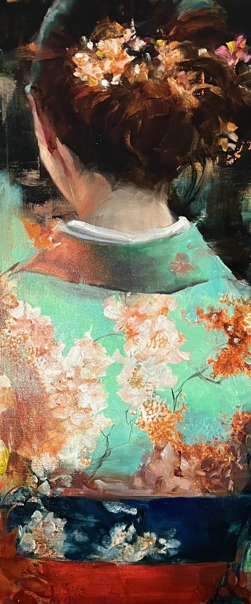 RADIANT GREEN KIMONO by Elena Mashajeva-Agraphiotis
