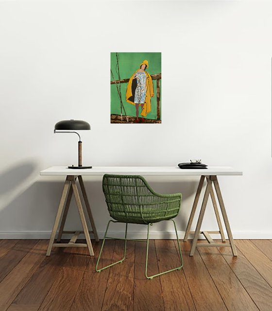 Fishing Girl Painting