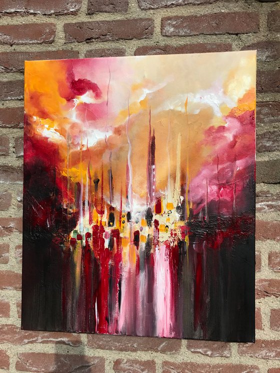 " Meet you there III" abstract Painting -50x60cm