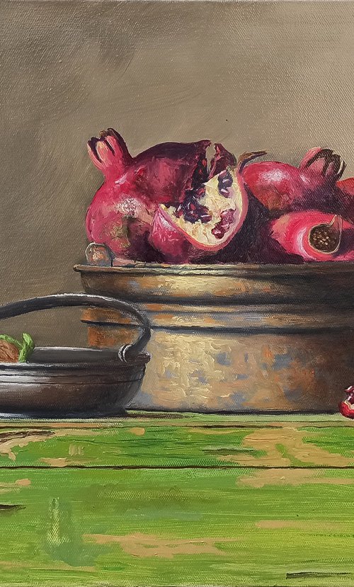 Still life with pomegranates by Arayik Muradyan