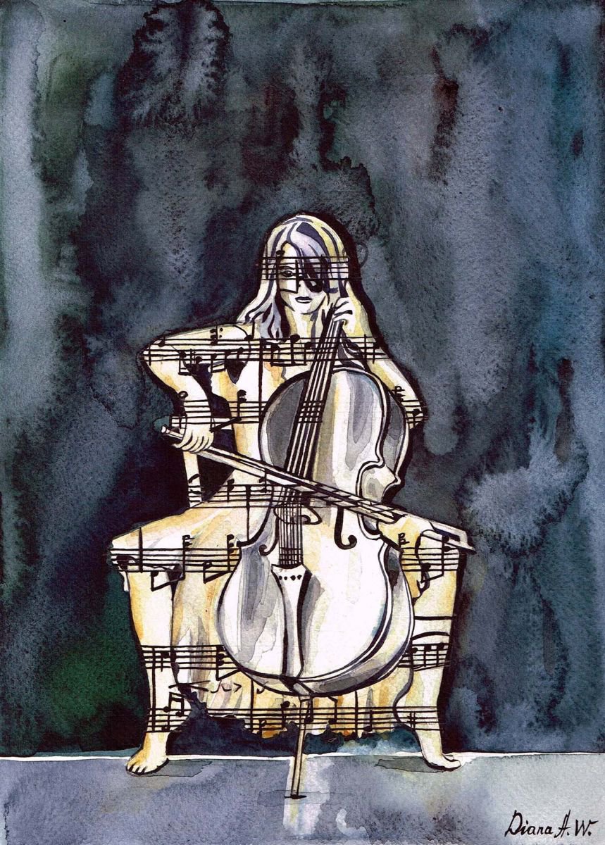 Cello Player 1 by Diana Aleksanian