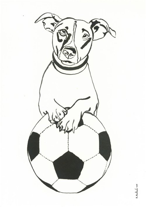 Dog I Animal Drawing by Ricardo Machado
