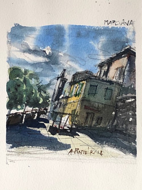 Marciana Isola d’Elba - Postcard size by Antonio Pintér