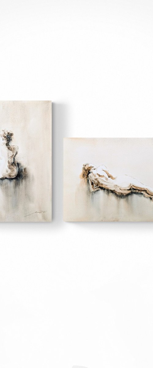 diptych "nude girls" by Yana Dulger