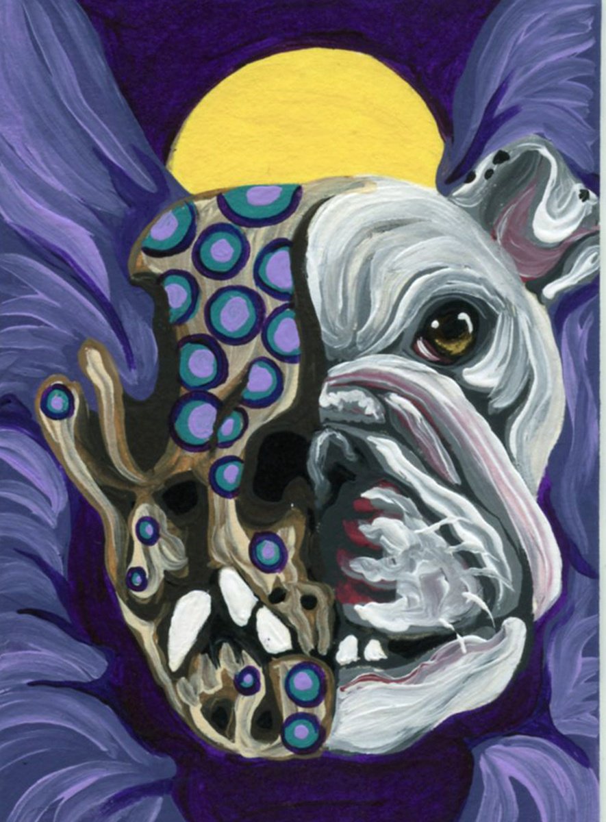 Day of the Dead English Bulldog by Carla Smale