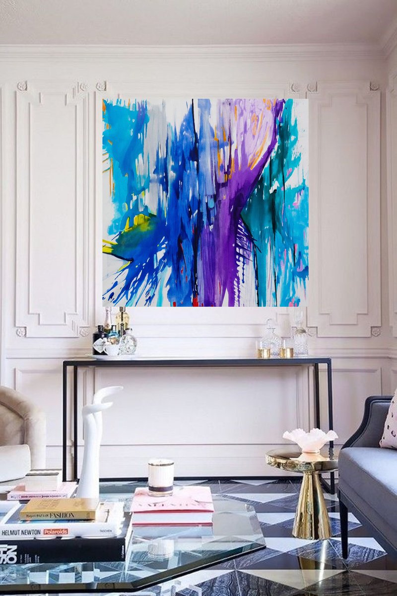 Impressionistic Abstract Acrylic Painting By Danijela Dan, 31 X 31, Infinity, Original Artwork