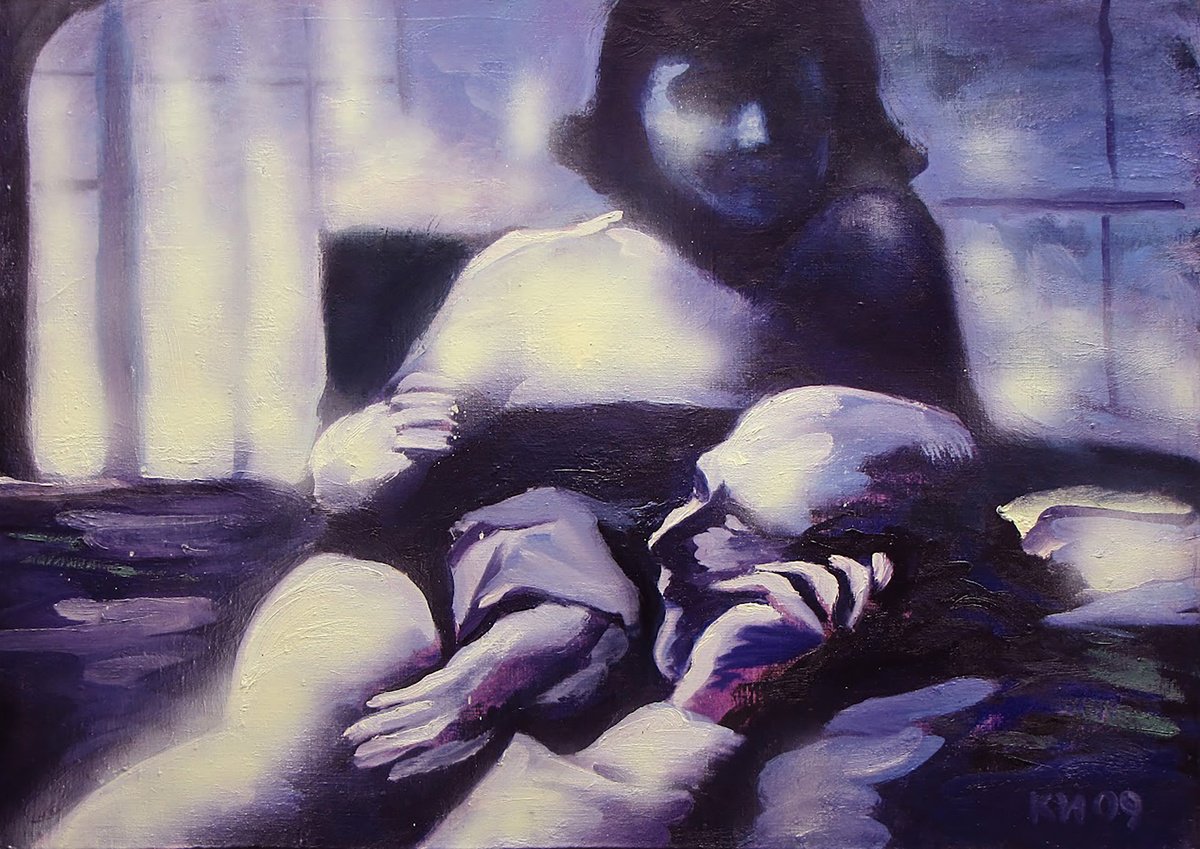 Impressionistic Portrait Oil Painting By Igor Konovalov, 33 X 23, I