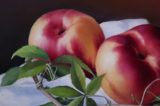 "Still life with peaches"