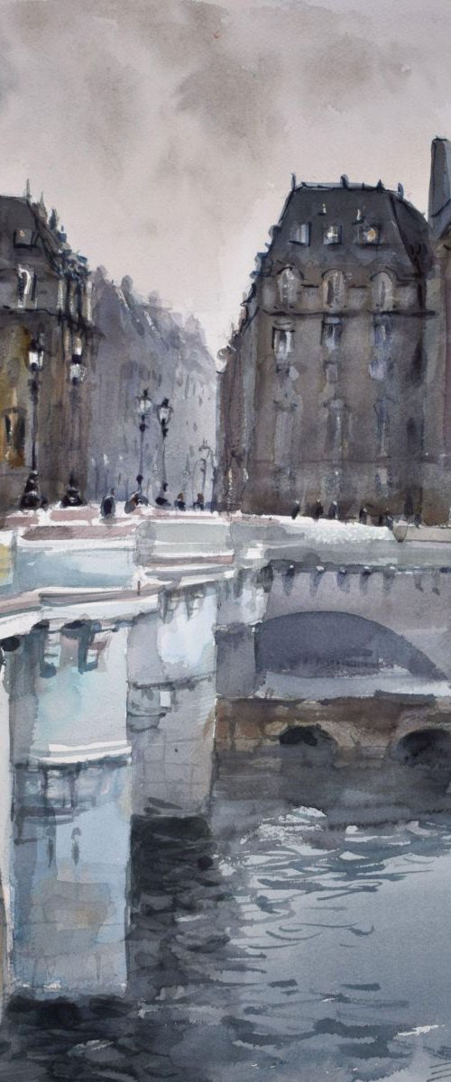 Pont Neuf,Paris by Goran Žigolić Watercolors