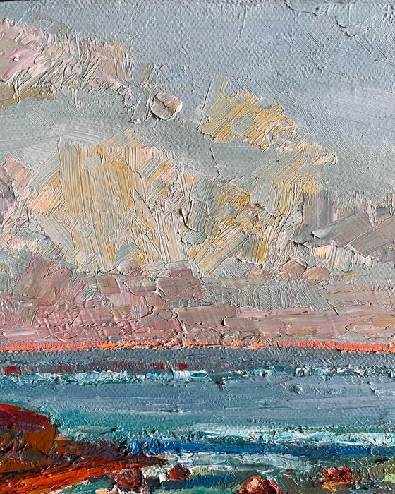 Yet another day, seascape oil painting
