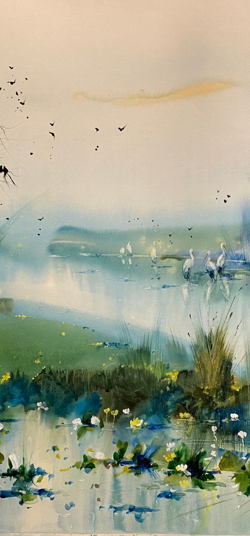 Watercolor “Fresh early morning” perfect gift by Iulia Carchelan
