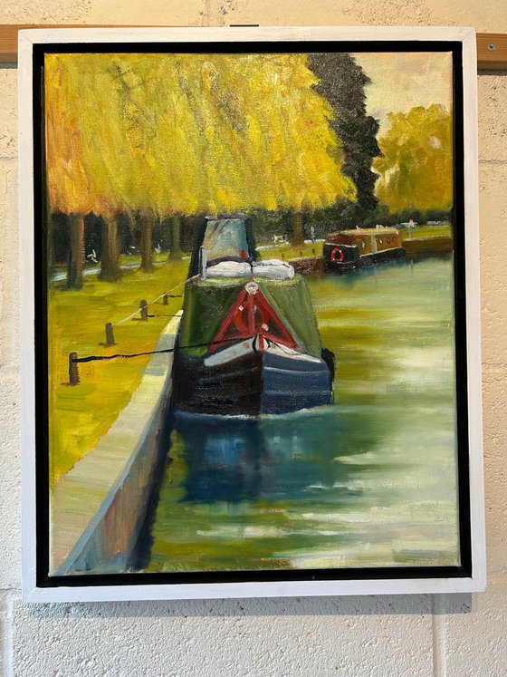 Blue Barge at Ely