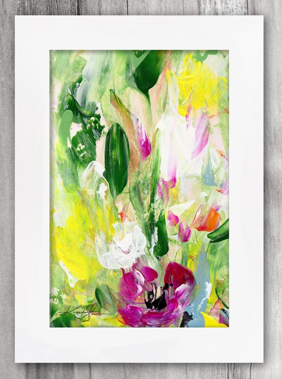 Floral Jubilee 29 - Framed Floral Painting by Kathy Morton Stanion