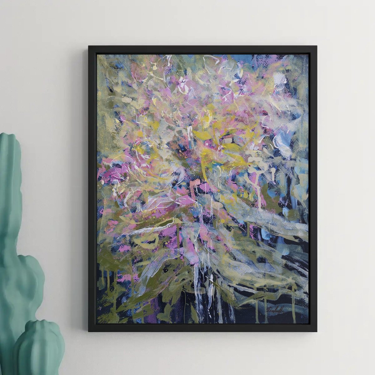 Abstract Acrylic Painting By Katia Solodka, 16 X 20", Garden Of Dream 12, Original Artwork