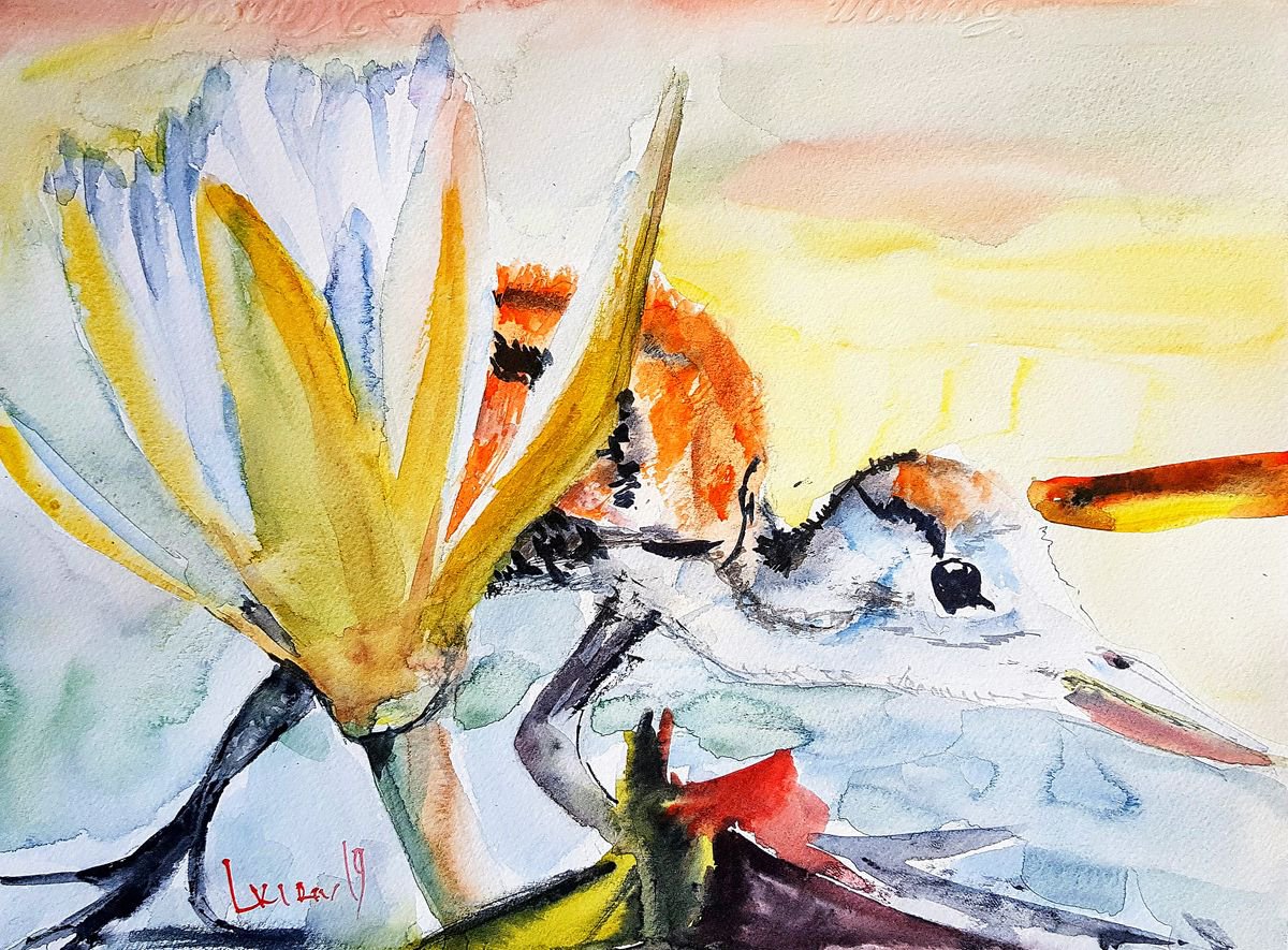 Impressionistic Animal Watercolour By Leonid Kirnus, 13 X 10", Mimicry, Original Artwork