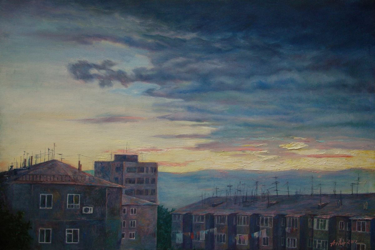Sunset over the city by Artur Mkhitaryan