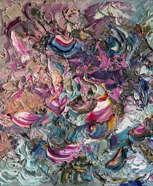 Bloom in Chaos — Abstract Oil by Mily Art