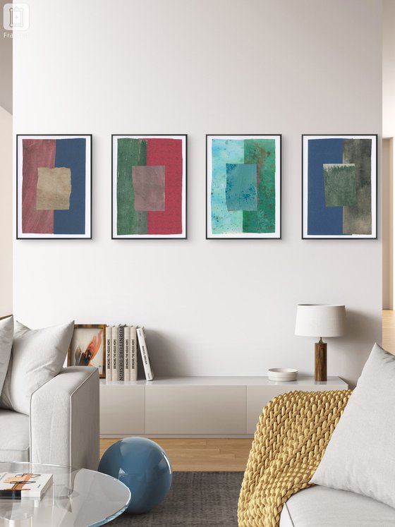 Geometric abstract wall art
