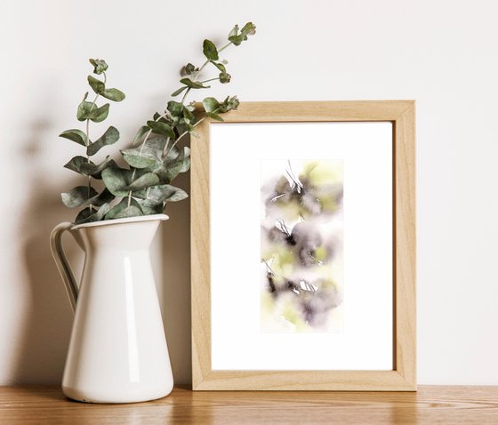 Abstract floral painting set "Funny song"