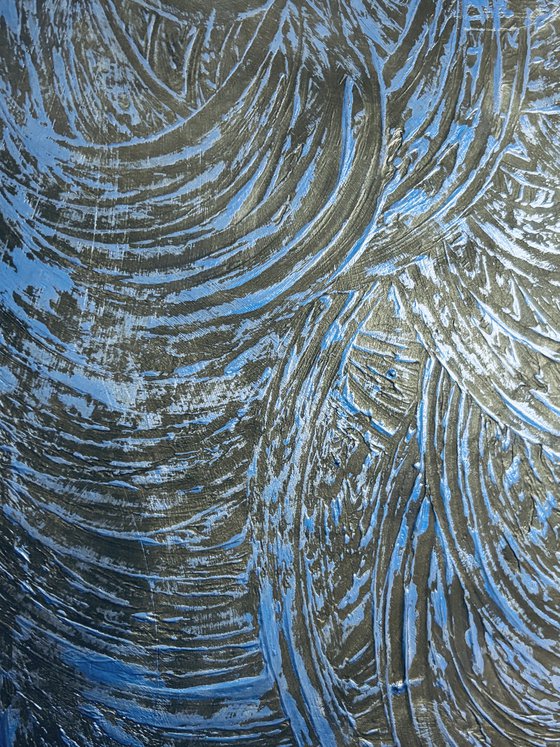 Blue waves 80x120x2 cm