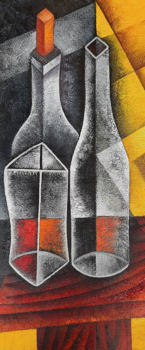 Still Life with Bottles by Eugene Ivanov
