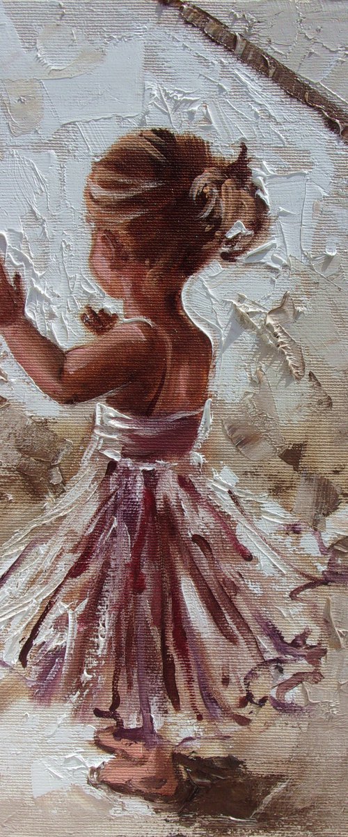 " LITTLE SUNSHINE ... " original painting palette knife GIFT MODERN URBAN ART OFFICE ART DECOR HOME DECOR GIFT IDEA by Monika Luniak