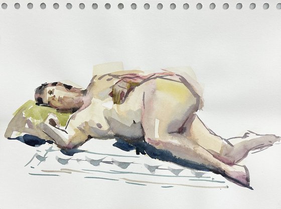 Sketch of nude model