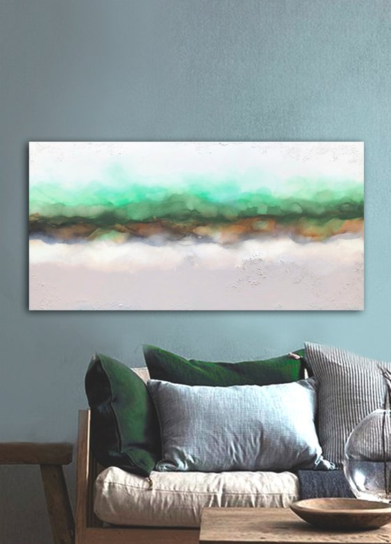 abstract landscape in fog (140 x 70 cm)